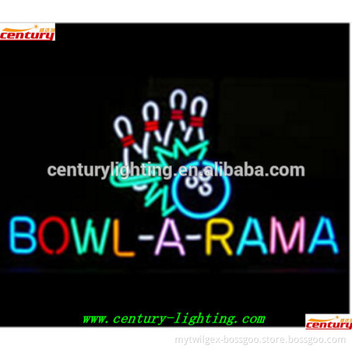 bowl a rama neon sign